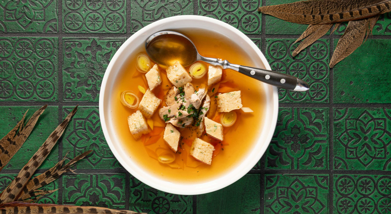 Fasanensuppe mit Schöberl