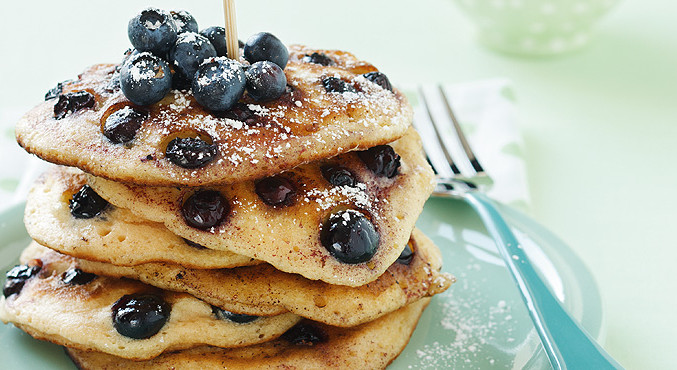 Pancakes mit Heidelbeeren