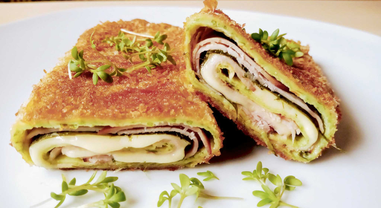 Kräuterpalatschinken-Cordon-bleu