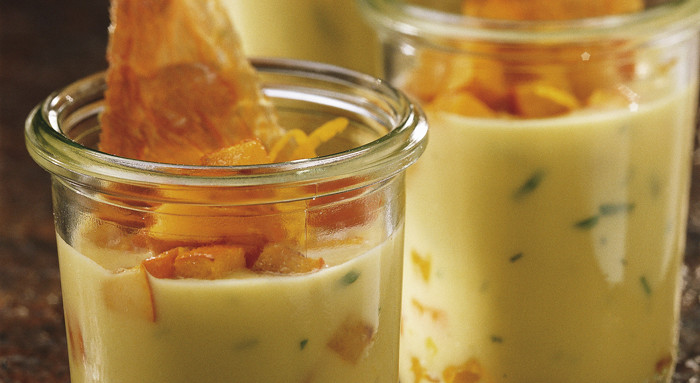 Kürbissuppe mit Orangensaft