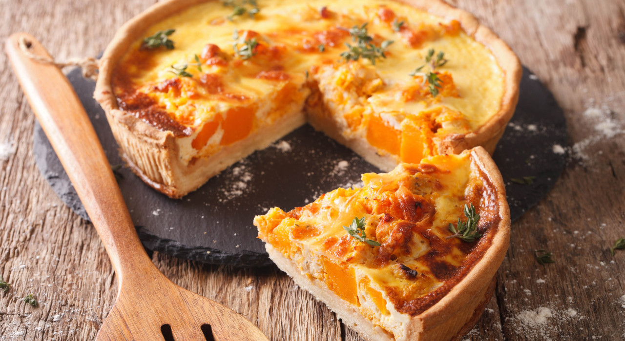 Kürbis-Quiche