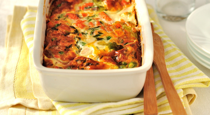 Putenschinken-Gemüse-Lasagne