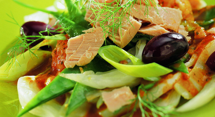 Thunfisch in bunter Eferdinger Landl-Gemüsepfanne