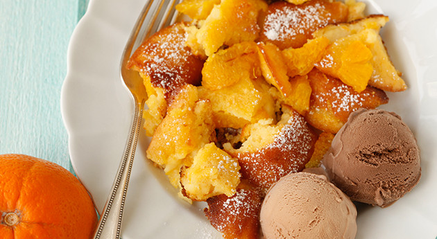 Orangenschmarrn mit Schoko- und Haselnusseis