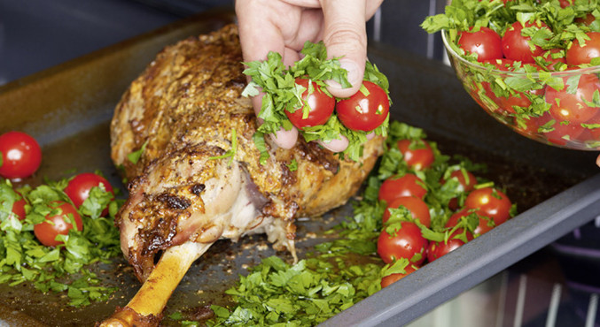 Lammkeule mit Harissa