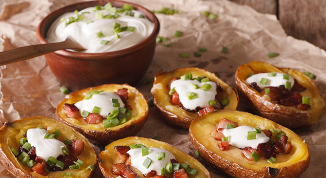 Gebackene Erdäpfel mit Speck