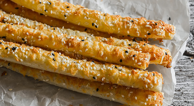 Schnelle Blätterteigstangerl